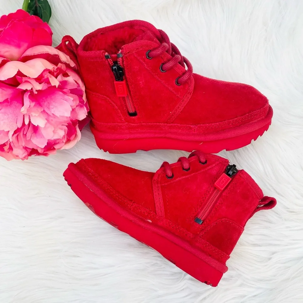 NEW | Toddler UGG Neumel Red Suede Boots
